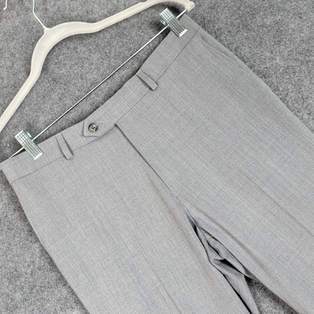 Michael Kors Mens Gray Wool Blend Dress Pants Slim Fit Flat Front 30W 20R